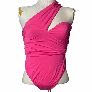 Lovers & Friends Pink Liv One Shoulder Bodysuit